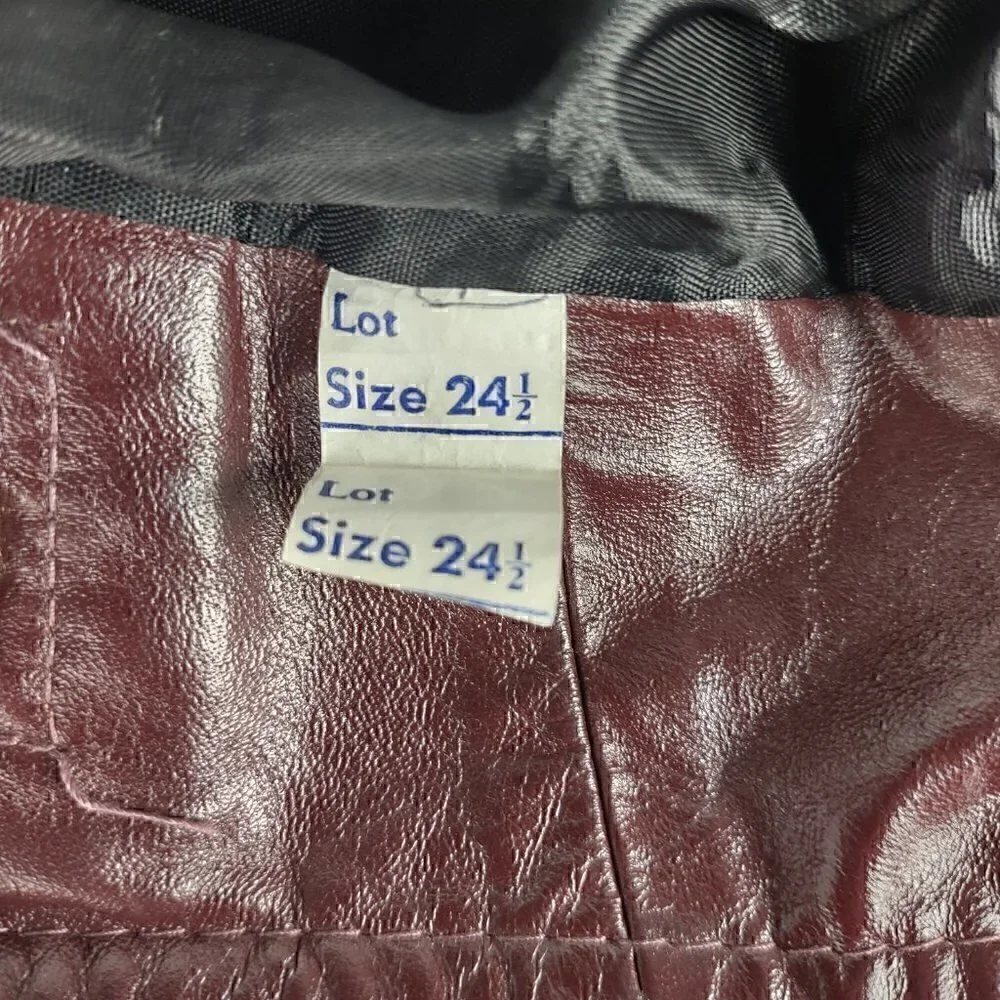 General Leather Women's Two Button Chocolate Leather Coat Jacket Size 24.5 - Picture 12 of 13